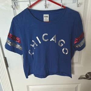 PINK EUC SZ M Chicago sequence crop top